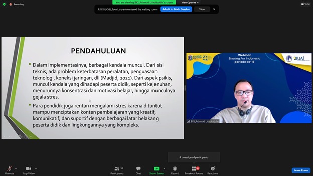 Pemberian Materi S4I Dari Dosen Prodi Bimbingan Konseling Islam Bersama Bapak Achmad Ushuluddin
