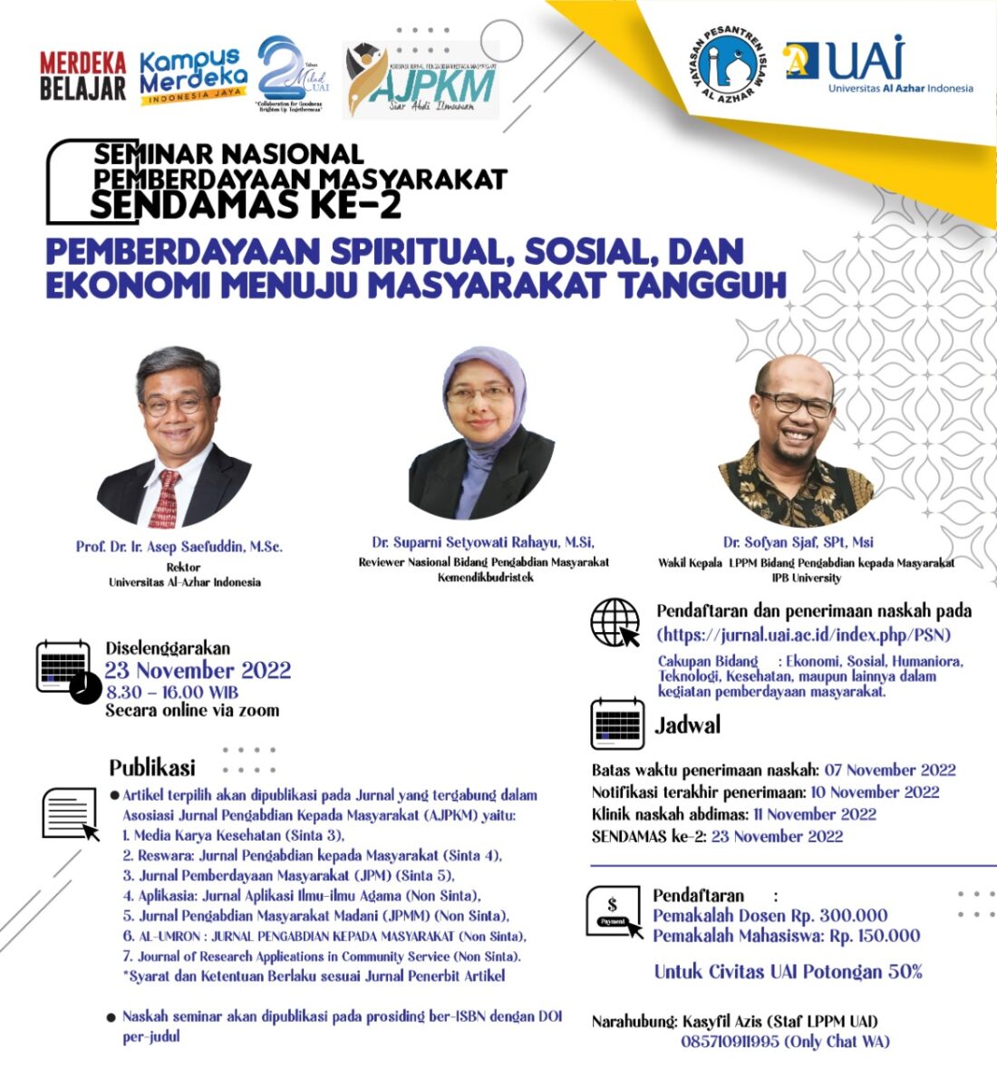 SEMINAR NASIONAL PEMBERDAYAAN MASYARAKAT (SENDAMAS) 2 | Lembaga ...